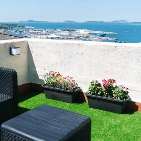 ático 360º En El Centro De Con Terraza Y Vistas A Cíes Vigo